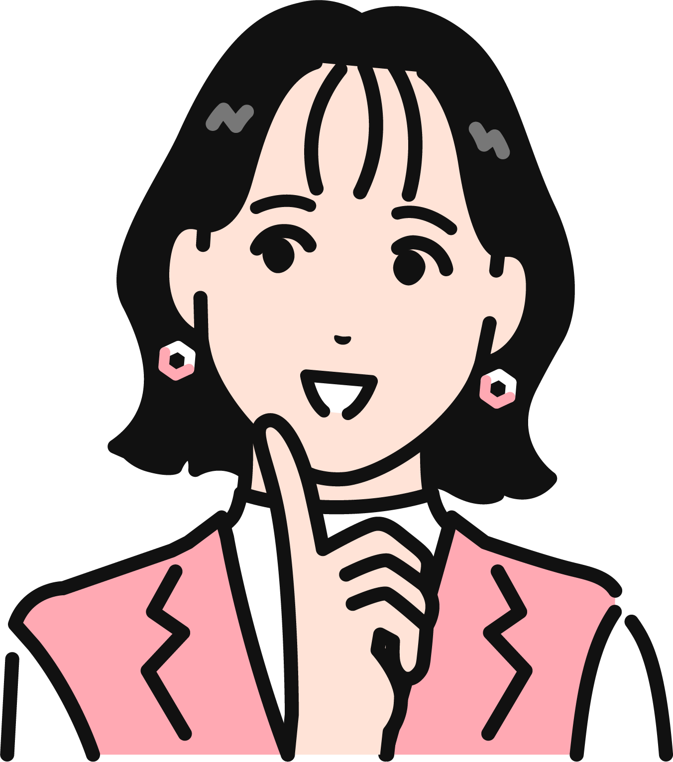 DMを見て考えている女性ユーザー