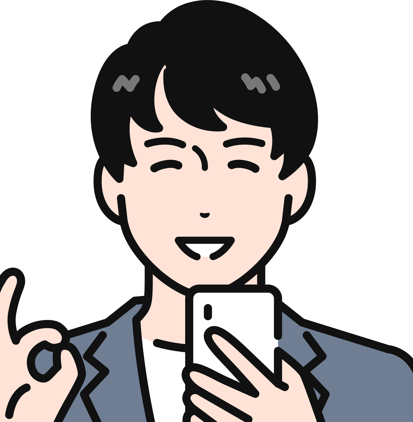 男性ユーザーのイラスト