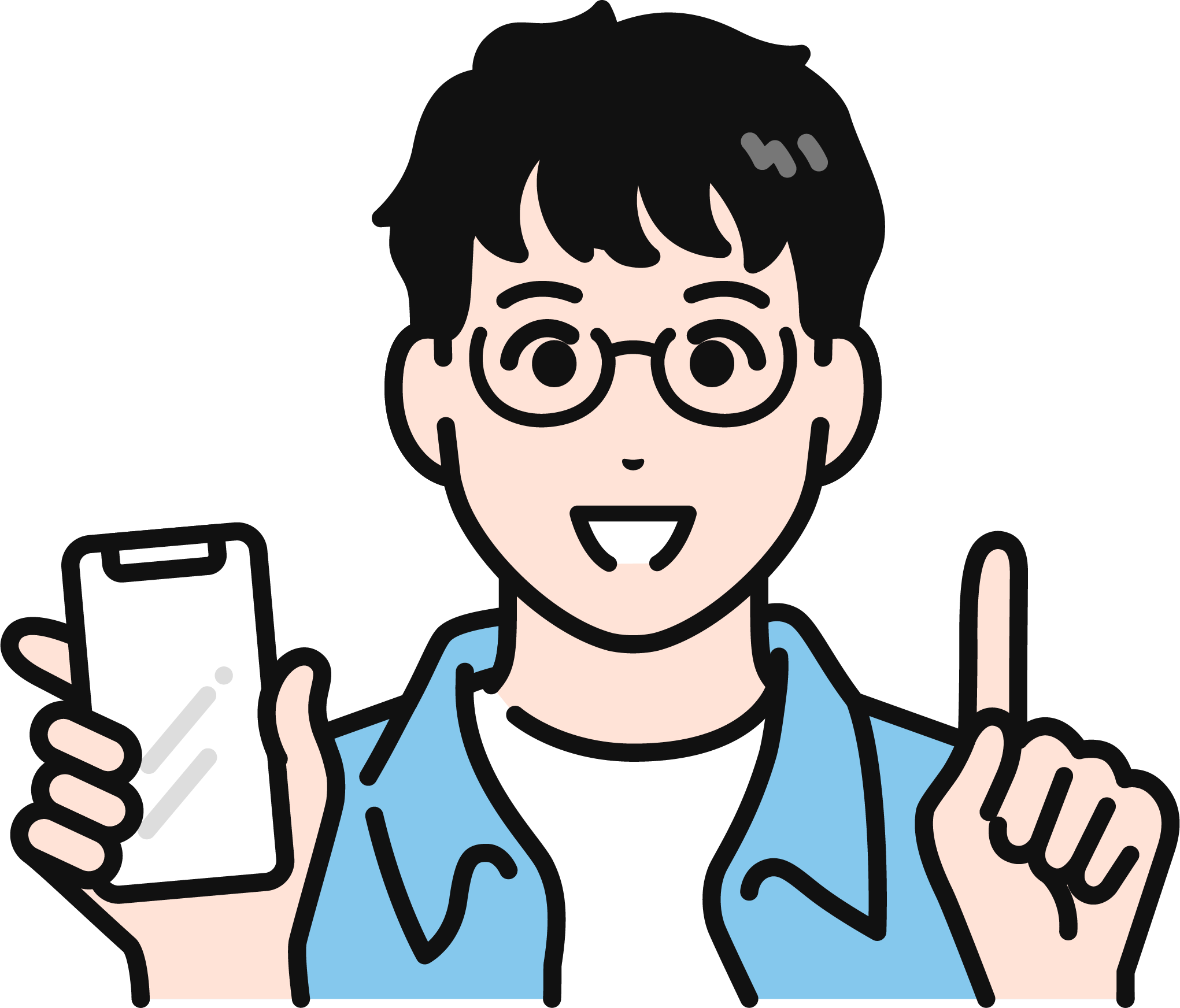 マッチングを喜ぶ男性ユーザー
